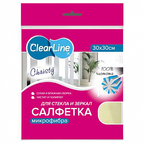 Салфетка д/СТЕКЛА 30*30 МИКРОФИБРА (30) КП, шт